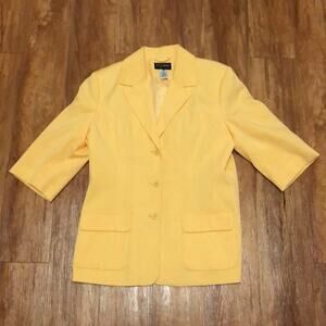 MetroStyle Yellow Suit Jacket Size 12